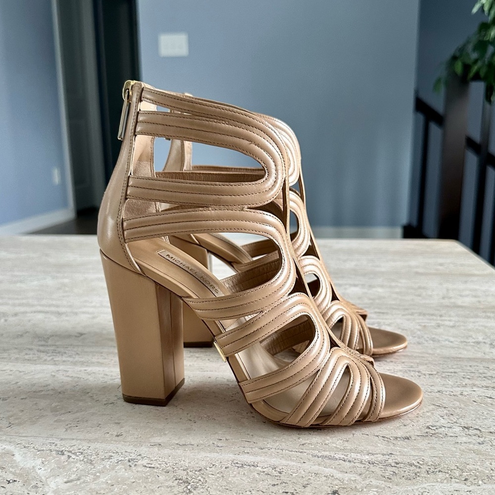 Michael Kors Collection Runway Pamina Toffee Heels